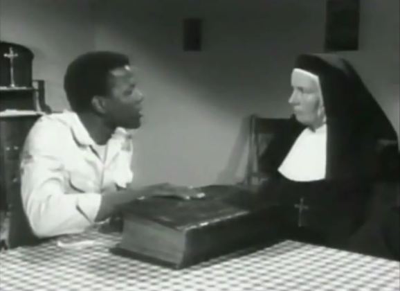 Homer Smith arguing with the nun